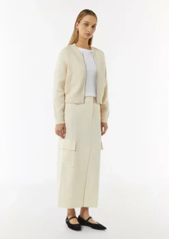 Kurze Strickjacke mit Eingrifftaschen-Comma Outlet
