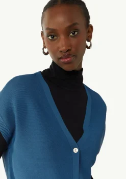 Kurze Strickjacke mit V-Ausschnitt-Comma New