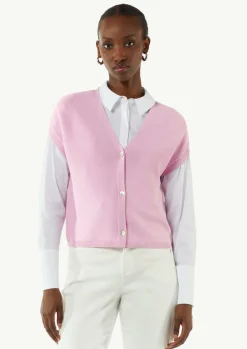 Kurze Strickjacke mit V-Ausschnitt-Comma Online