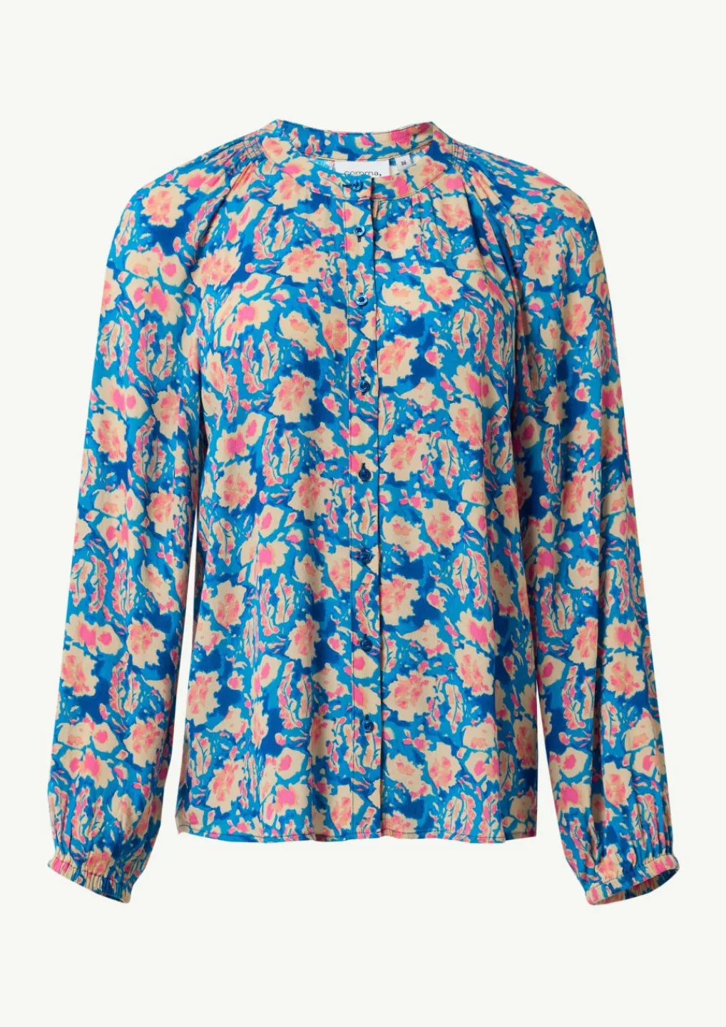Langarmbluse mit All-over-Print-Comma Outlet