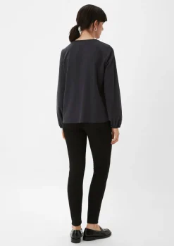 Langarmshirt aus fließendem Modal-Comma Outlet