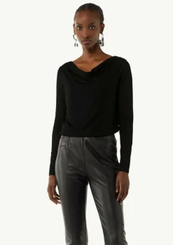 Langarmshirt aus Mesh im Slim Fit-Comma Clearance