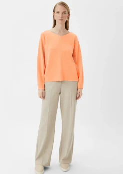 Langarmshirt aus weichem Scuba-Comma Online