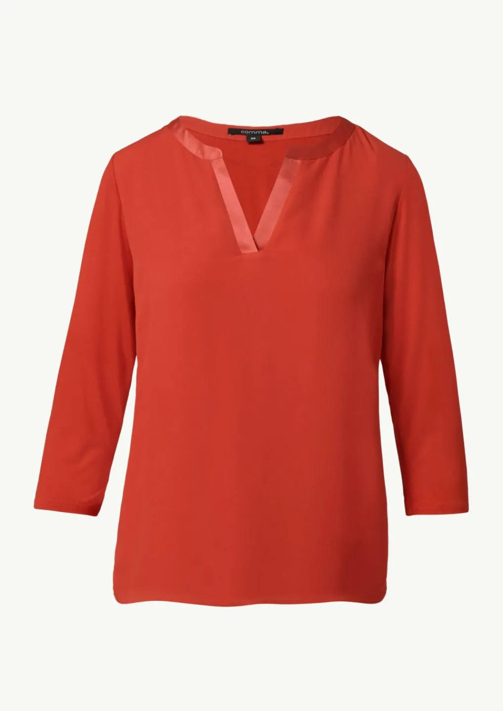 Langarmshirt im Fabricmix mit Tunika-Ausschnitt-Comma Discount