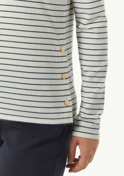 Langarmshirt mit gestrickten Streifen aus Glitzergarn-Comma Outlet