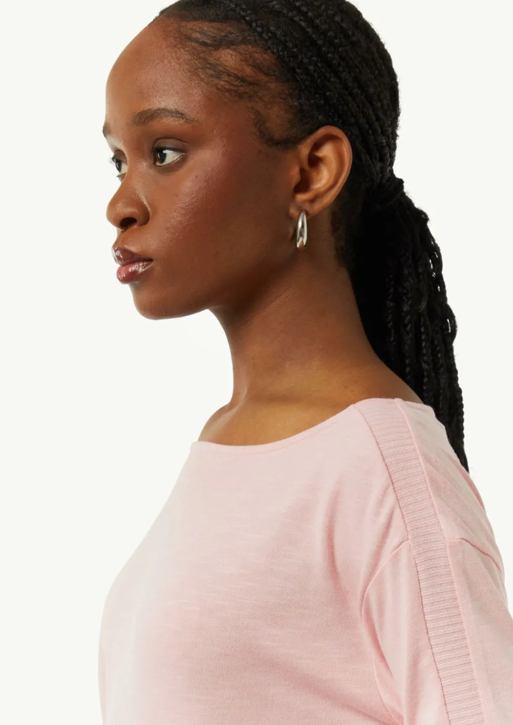 Langarm-Shirt mit Ripp-Detail im Relaxed Fit-Comma Best