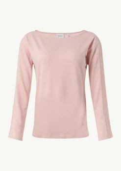 Langarm-Shirt mit Ripp-Detail im Relaxed Fit-Comma Best