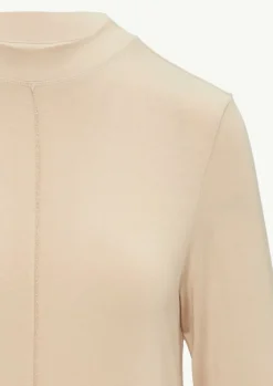 Langarm-Shirt mit Stehkragen-Comma Best