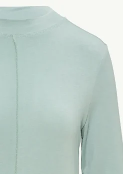 Langarm-Shirt mit Stehkragen-Comma New