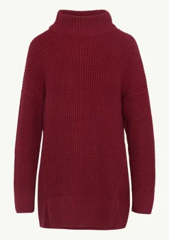 Langer Strickpullover mit Stehkragen-Comma Online