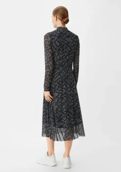 Langes Kleid aus Mesh-Comma Best