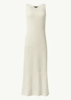 Langes Pointelle-Kleid mit verstellbaren Trägern-Comma Sale