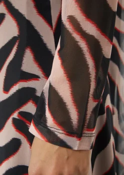 Langärmeliges Kleid mit Stehkragen-Comma Best