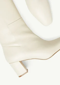 Lederstiefel mit Blockabsatz-Comma Outlet