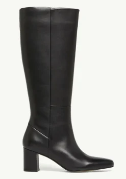 Lederstiefel mit Blockabsatz-Comma Fashion
