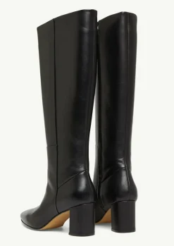 Lederstiefel mit Blockabsatz-Comma Fashion