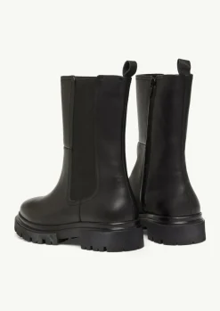 Lederstiefel mit Profilsohle-Comma New
