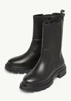 Lederstiefel mit Profilsohle-Comma New