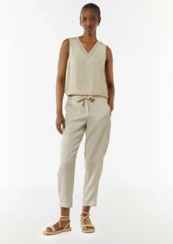 Leichte Hose aus Lyocell mit Gummizug-Comma Hot