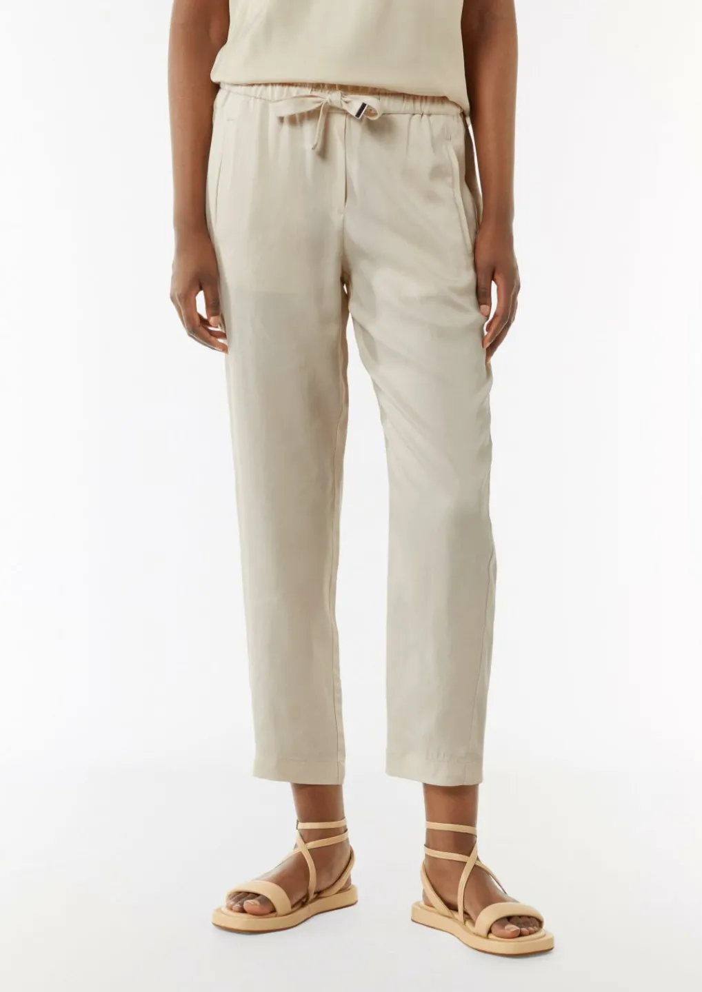 Leichte Hose aus Lyocell mit Gummizug-Comma Hot