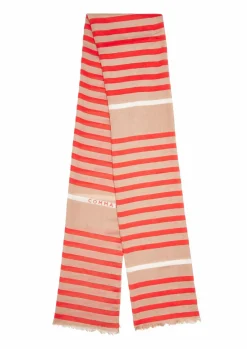 Leichter Schal mit All-over-Print aus Baumwollmix-Comma Sale