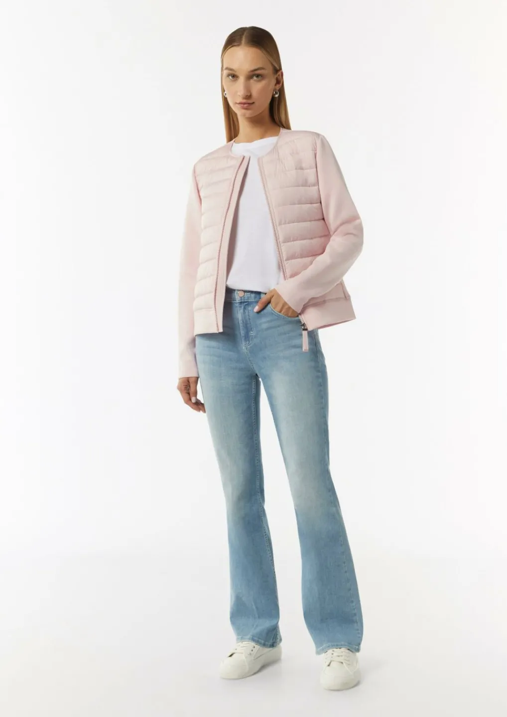 Leichte Steppjacke im Fabricmix-Comma New