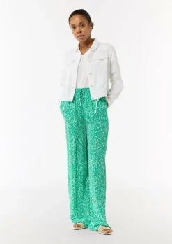 Leichte Stoffhose mit All-over-Print und Elastikbund-Comma New