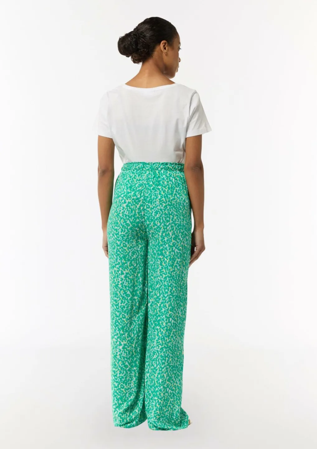 Leichte Stoffhose mit All-over-Print und Elastikbund-Comma New
