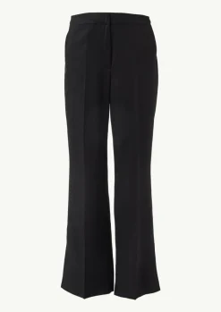 Leicht glänzende Hose mit Flared Leg und Schlitzdetails-Comma Clearance