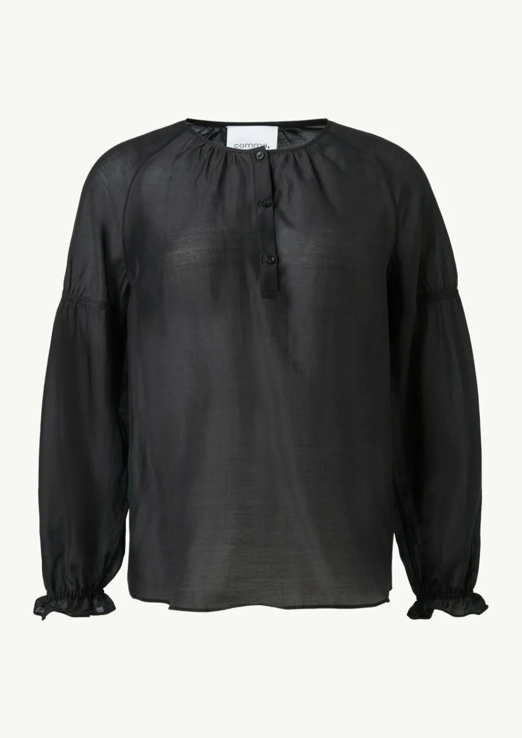 Leicht transparente Raglan-Bluse mit Ärmel-Detail-Comma Sale