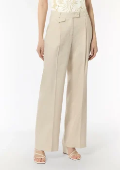 Leinen-Mix-Hose mit Eingrifftaschen-Comma Hot