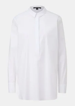 Lockere Baumwollbluse mit halber Knopfleiste-Comma Outlet