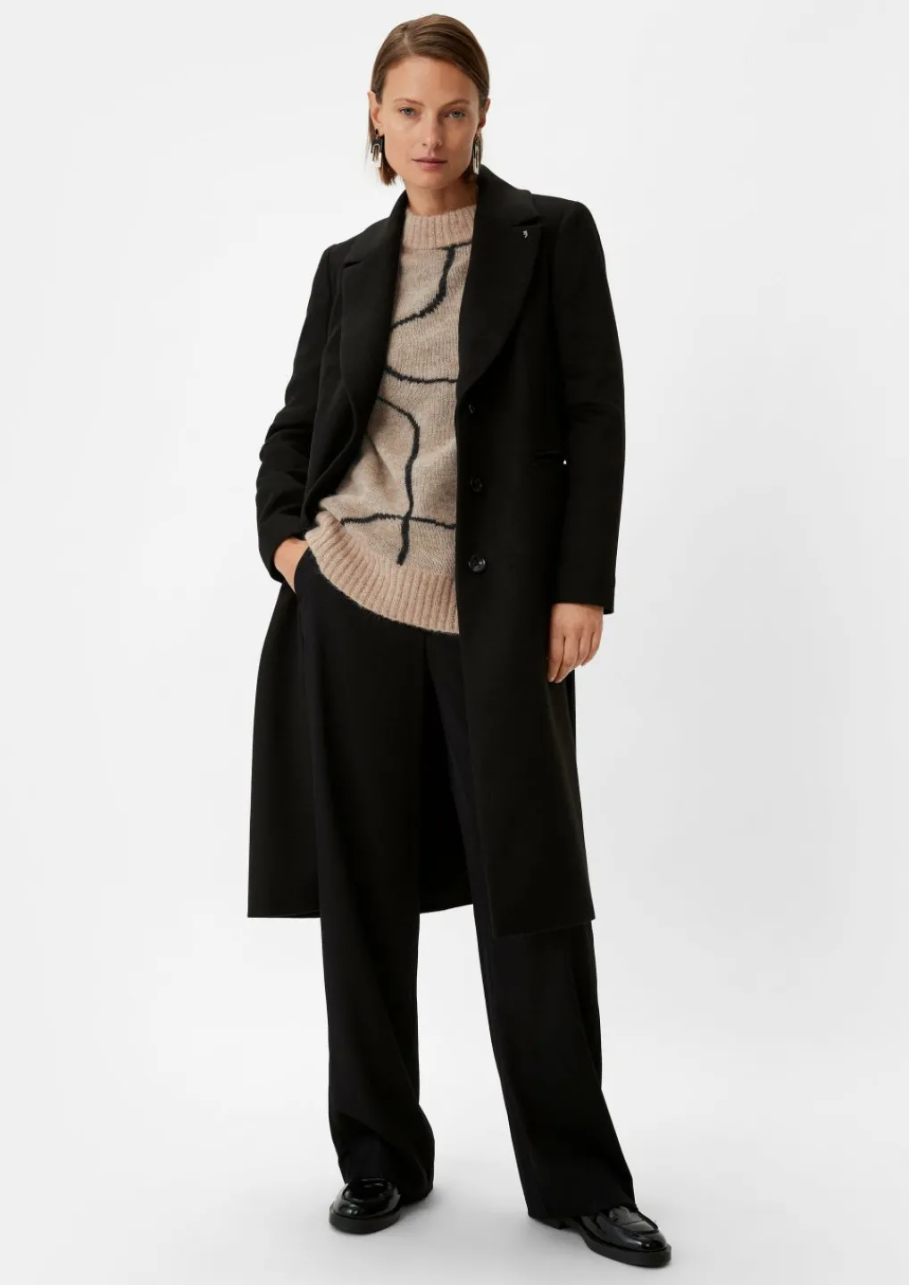 Lockerer Strickpullover mit Alpakawolle-Comma Outlet