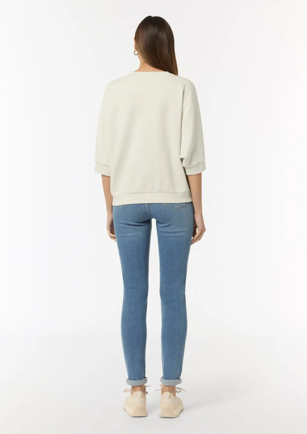Lockeres Sweatshirt mit 3/4-Arm-Comma Discount