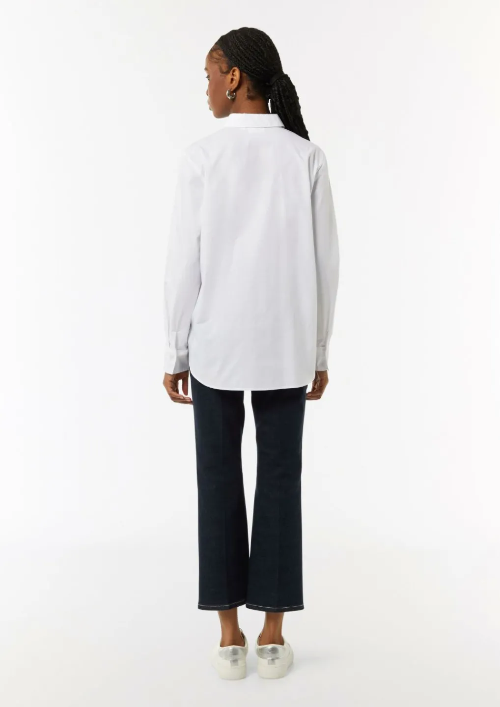 Locker geschnittene Baumwollbluse mit Eingrifftaschen-Comma Discount