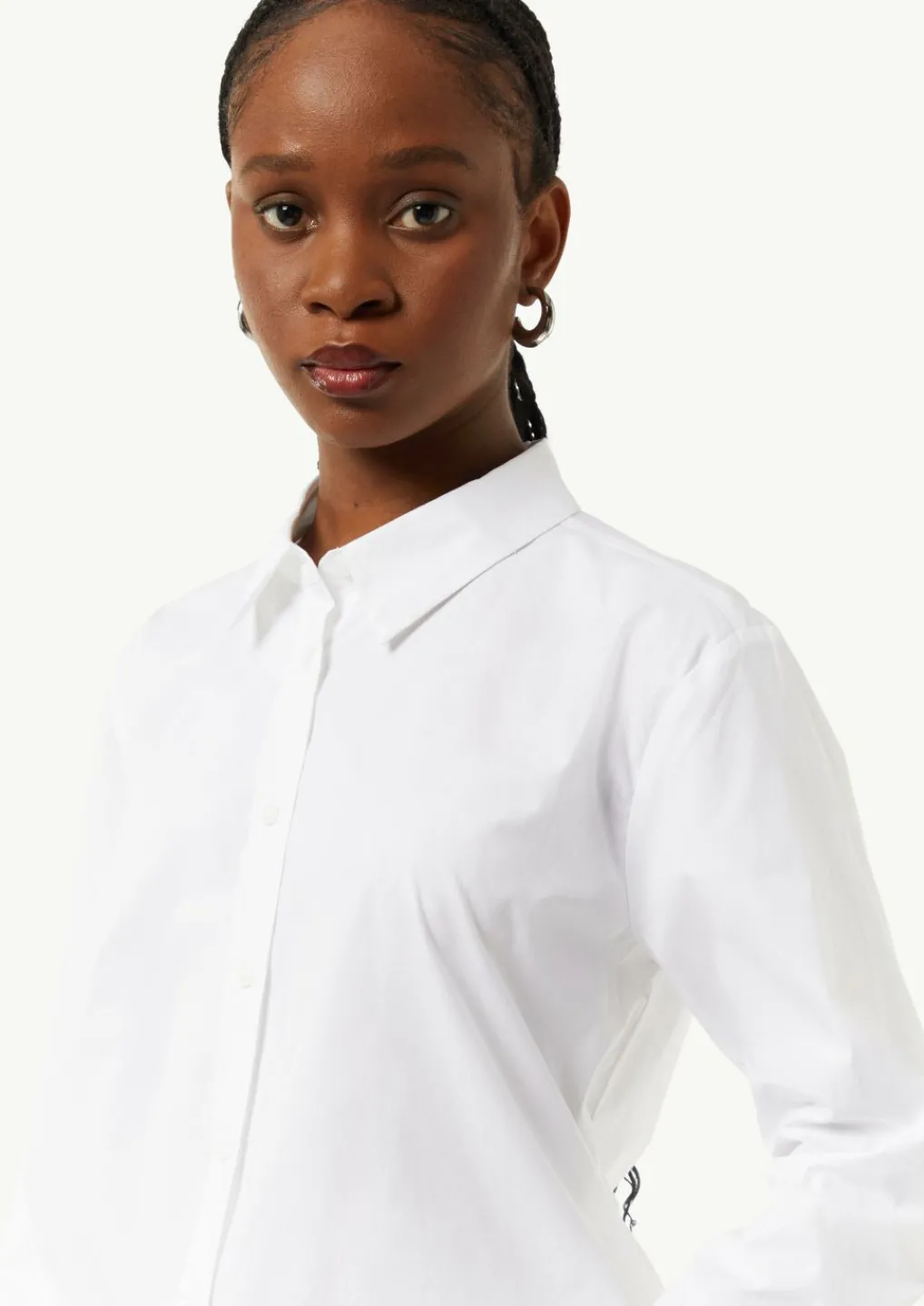 Locker geschnittene Baumwollbluse mit Eingrifftaschen-Comma Discount