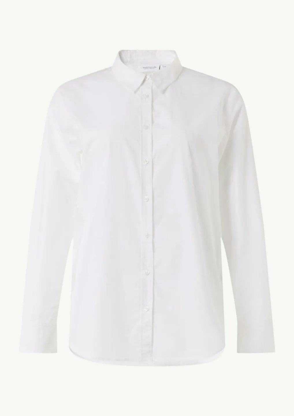 Locker geschnittene Baumwollbluse mit Eingrifftaschen-Comma Discount