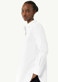 Longbluse aus Popeline im Loose Fit-Comma Outlet