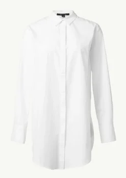 Longbluse aus Popeline im Loose Fit-Comma Outlet