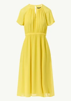 Long-Shape-Kleid aus Chiffon mit Raffung-Comma Online