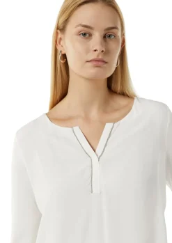 Longsleeve im Fabricmix mit Schmuck-Detail-Comma Online