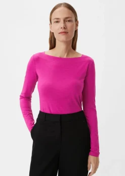 Longsleeve mit eckigem Ausschnitt-Comma Outlet
