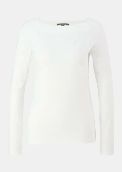 Longsleeve mit eckigem Ausschnitt-Comma Hot