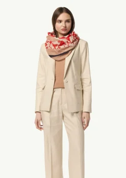 Loop-Schal aus Baumwolle mit All-over-Print-Comma Fashion