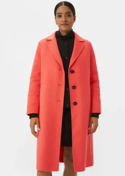 Loose Fit Mantel aus Doubleface-Comma Discount
