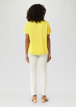 Loose-Fit-Shirt aus Crêpe mit Spitzen-Detail-Comma Sale