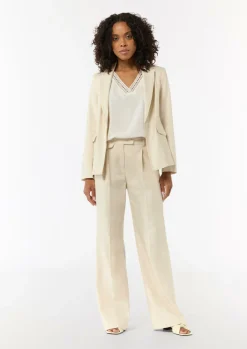 Loose-Fit-Shirt aus Crêpe mit Spitzen-Detail-Comma New