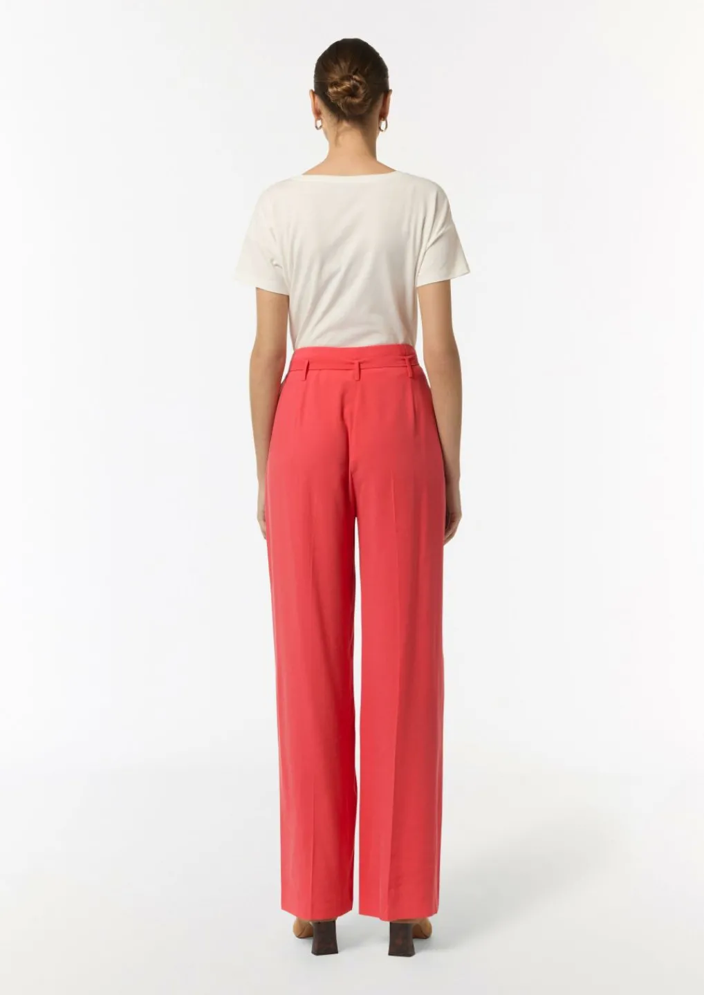 Loose: Weite Hose aus Piqué-Comma Fashion