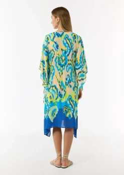 Luftiger Viskose-Kaftan mit Bindeband-Comma New