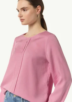 Lyocell-Bluse mit Cut-Out-Comma Clearance